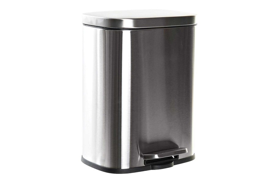 Detall ITEM Papelera Inox Pp 28,6X25,2X38,4 12L, Mate Plateado Hot