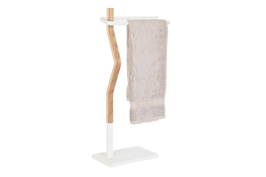 Detall ITEM Toallero Acero Madera 43,5X20X85 Blanco Best