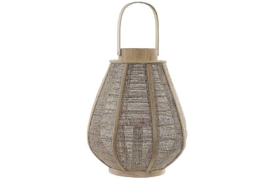 Detall ITEM Portavela Bambu Lino 28X28X51 Natural Wholesale