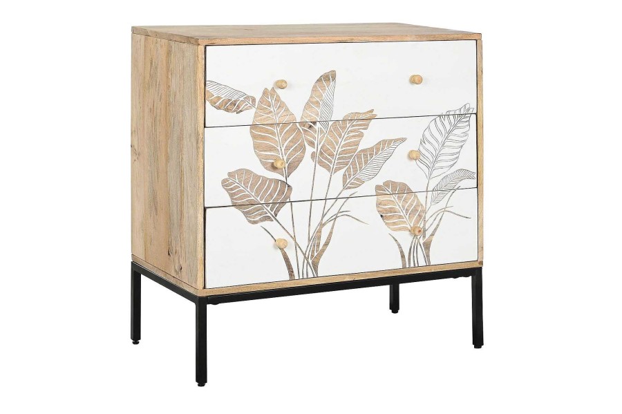 Detall ITEM Comoda Mango Metal 75X40X80 Hoja Blanco Online