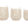 Detall ITEM Cesta Set 3 Algodon Metal 38X38X45 Beige Wholesale