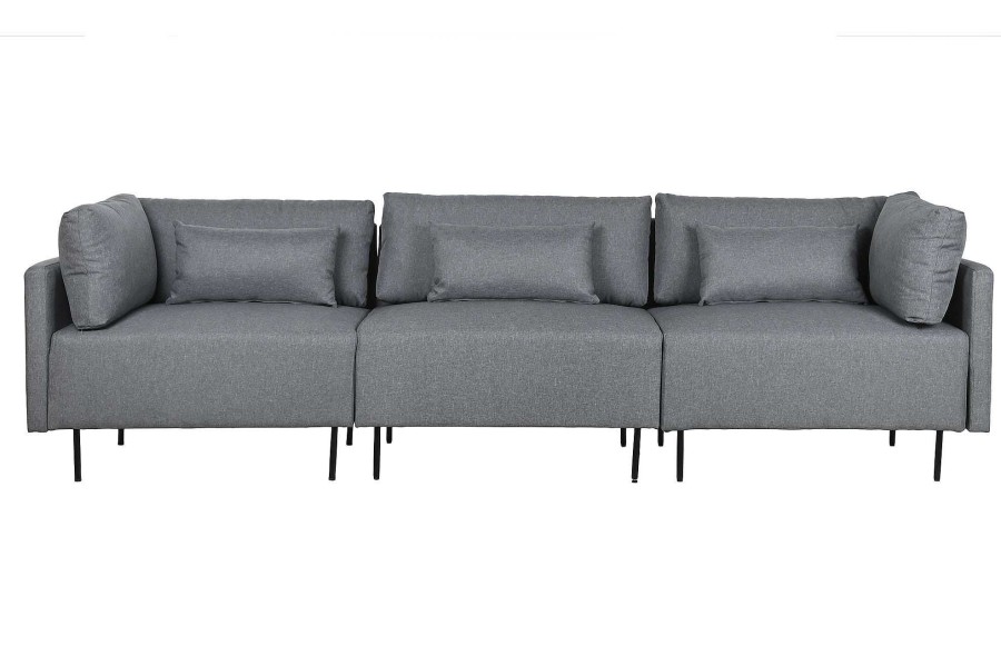 Detall ITEM Sofa Poliester Metal 276X152,5X84 Gris Online