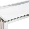 Detall ITEM Consola Acero Cristal 120X45X78 Cromado Plateado Clearance