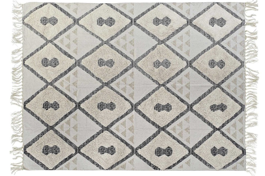 Detall ITEM Alfombra Algodon 200X290X1 1500 Gsm Rombos Beige Clearance