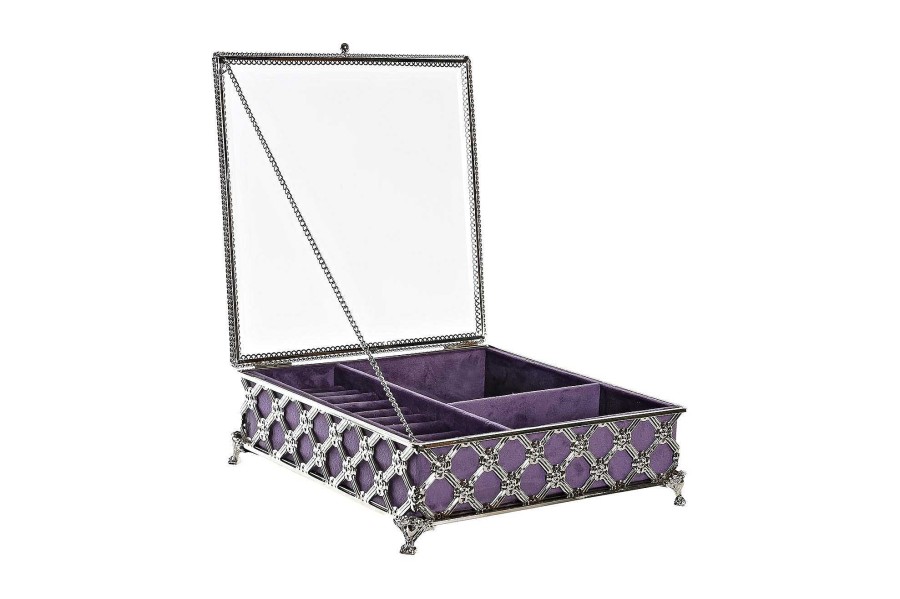 Detall ITEM Joyero Metal Cristal 22X22X7 Lila Online