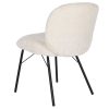 Detall ITEM Silla Poliester Metal 52X60X80 Boucle Crema New