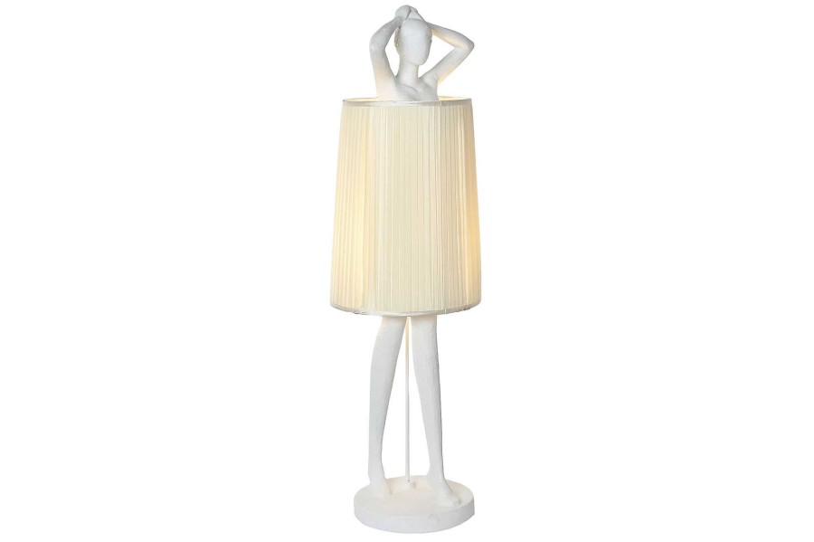 Detall ITEM Lampara Pie Resina 46X41X137,5 Bailarina Blanco Best