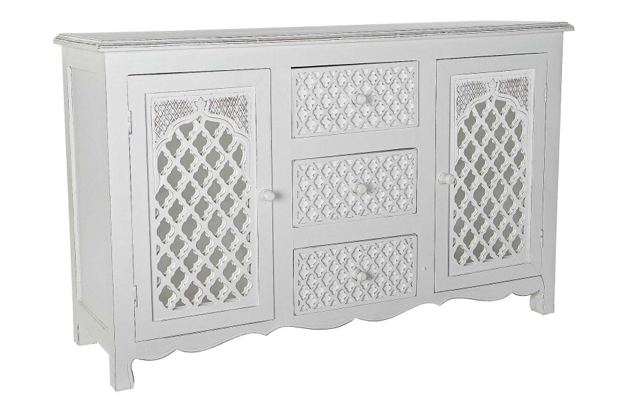 Detall ITEM Buffet Mango Espejo 122X39X77 Blanco Clearance