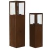 Detall ITEM Portavela Set 2 Metal Cristal 18X18X74 Simil Oxido Best