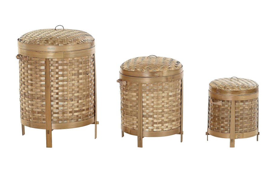 Detall ITEM Cesta Set 3 Bambu 31X31X44 Natural Clearance