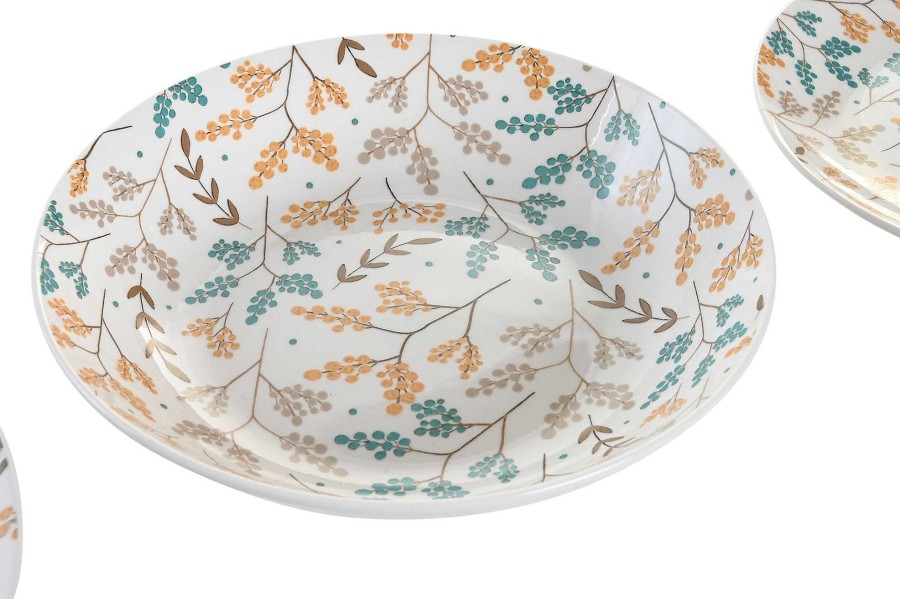 ITEM Vajilla Set 18 Porcelana 26,5X26,5X2,6 Floral Online