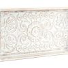 ITEM Bandeja Mango 50X25X6 Mandala Desgastado Blanco Wholesale