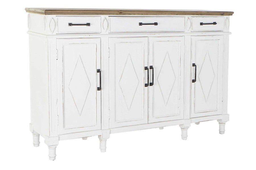 Detall ITEM Buffet Pino Reciclado 160X42X105 Envejecido Blanco Wholesale