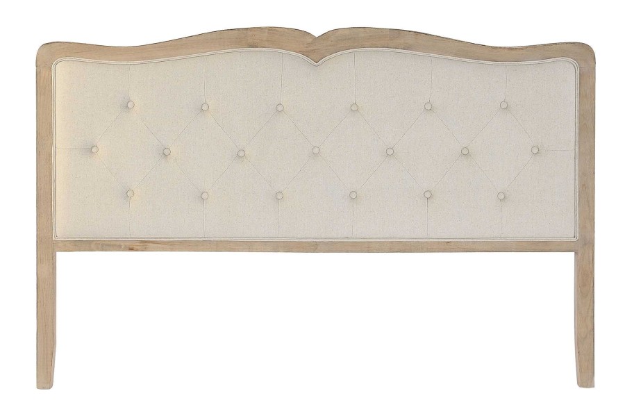 Detall ITEM Cabecero Cama Roble Poliester 180X10X120 Beige Online