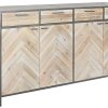 Detall ITEM Buffet Abeto Metal 160X42X85 Natural Wholesale