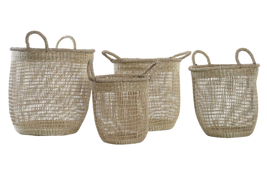 Detall ITEM Cesta Set 4 Seagrass 40X40X40 Natural Wholesale