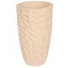 Detall ITEM Macetero Fibra Vidrio 36,5X36,5X61 Rugoso Beige Hot