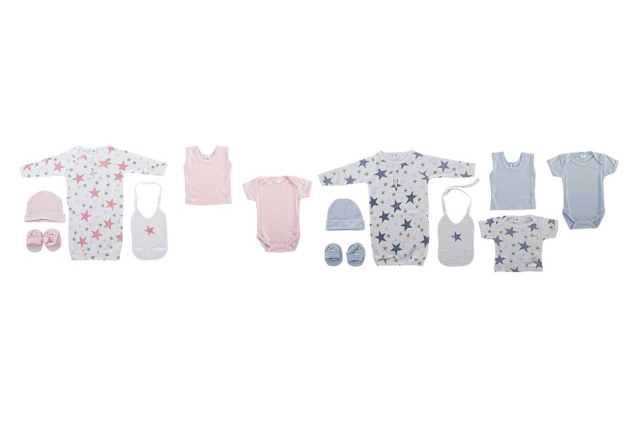 ITEM Bebe Set 7 Algodon 33X30 0-6 Meses Estrellas 2 Sur Wholesale