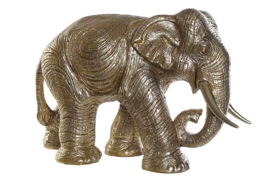 Detall ITEM Figura Resina 83X32X56 Elefante Dorado Online