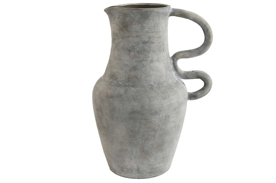 Detall ITEM Jarron Terracota 32X27X49 Envejecido Gris Claro Online