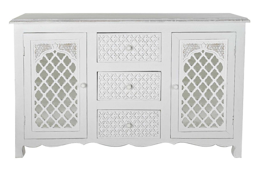 Detall ITEM Buffet Mango Espejo 122X39X77 Blanco Clearance