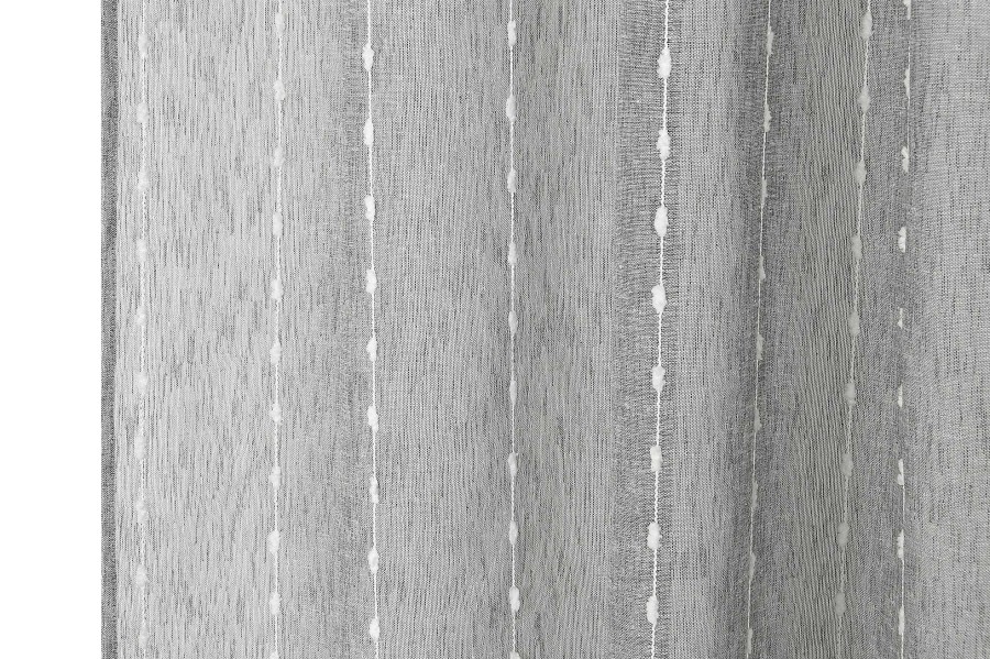 ITEM Cortina Poliester 140X260X260 Bordada Gris Wholesale