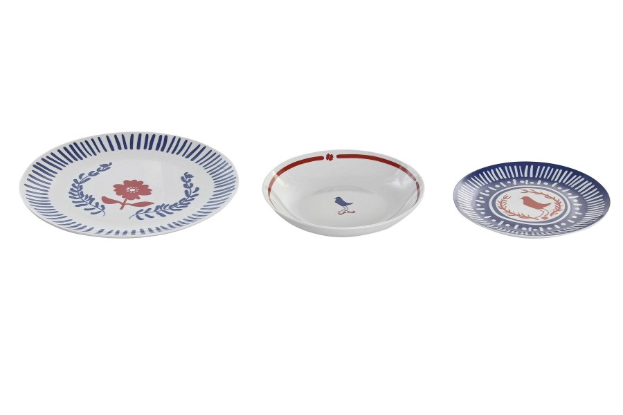 Detall ITEM Vajilla Set 18 Porcelana 27X27X3 Azul Best