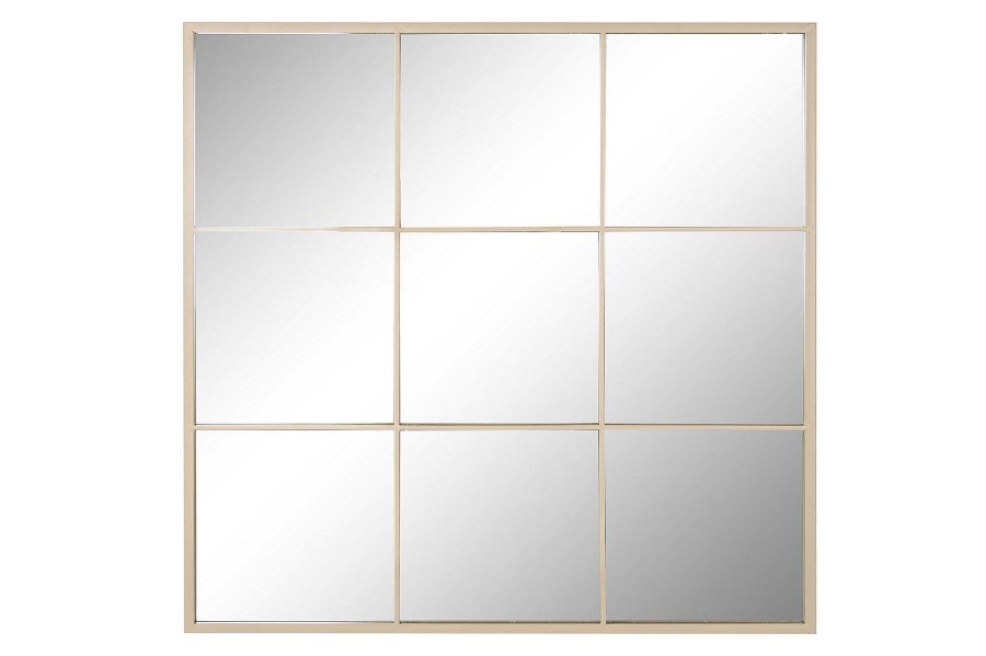 Detall ITEM Espejo Hierro Cristal 90X2X90 Ventana Beige Wholesale