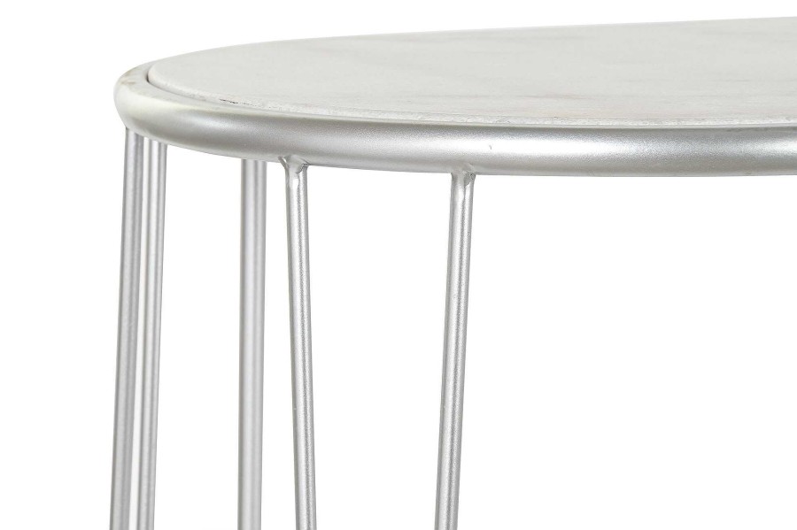 Detall ITEM Consola Metal Marmol 115X35X78 Plateado Blanco Online