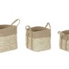 Detall ITEM Cesta Set 3 Yute Fibra 35X35X35 Natural Hot