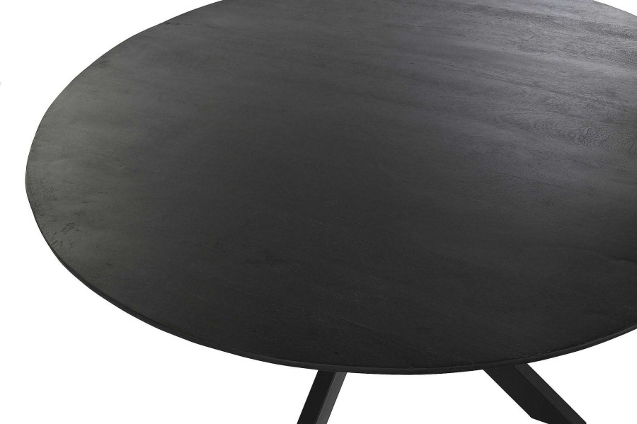 Detall ITEM Mesa Redonda Comedor Mango Metal 130X130X76 Negro Online