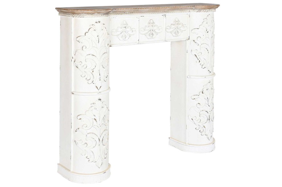 Detall ITEM Frontal Chimenea Abeto Mdf 128X28X114 Blanco Hot