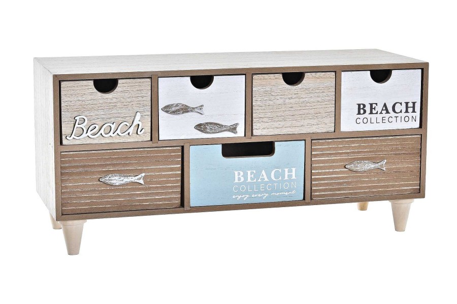 Detall ITEM Joyero Madera 40X16X19 Beach Marron Best