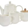 ITEM Cafe Set 6 Porcelana Bambu 29X26X7 Blanco Clearance