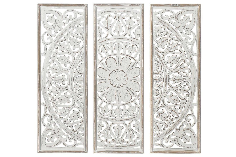 Detall ITEM Decoracion Pared Mdf 120,5X2X121,5 Mandala Blanco Wholesale