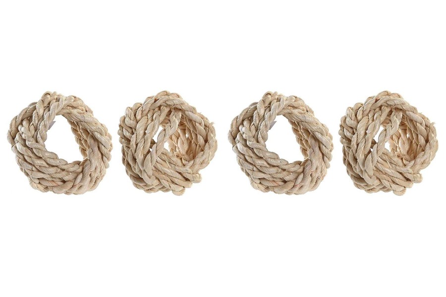 ITEM Servilletero Set 4 Fibra 7X7X4,5 Natural Hot