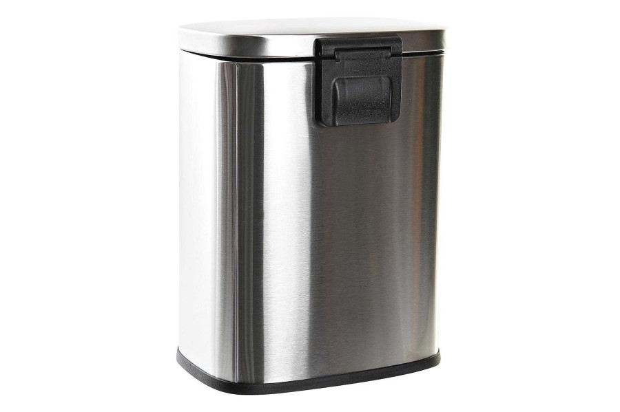 Detall ITEM Papelera Inox Pp 28,6X25,2X38,4 12L, Mate Plateado Hot