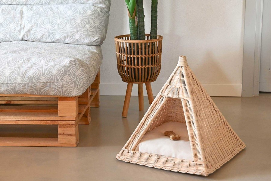 Detall ITEM Cama Mascota Ratan 45X45X45 Natural Best