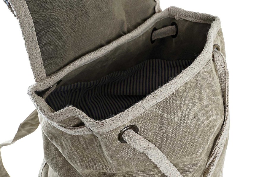 Detall ITEM Mochila Algodon Piel 30X17X44 Star Gris Hot