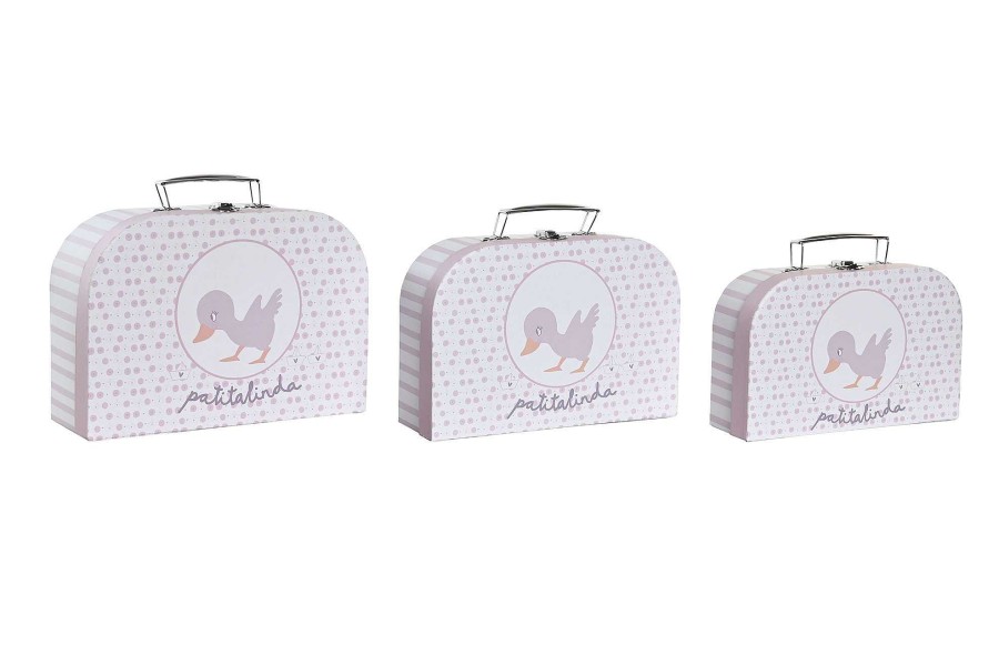 ITEM Caja Set 3 Carton Metal 28X9,5X20 Patitos Maletin Online