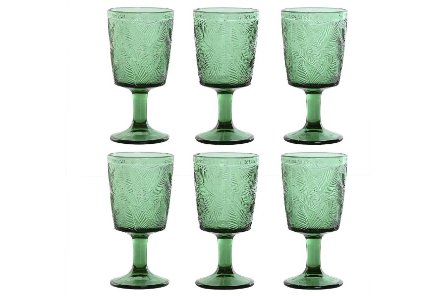 ITEM Copa Set 6 Cristal 8X8X15,5 285Ml Hojas Relieve Clearance