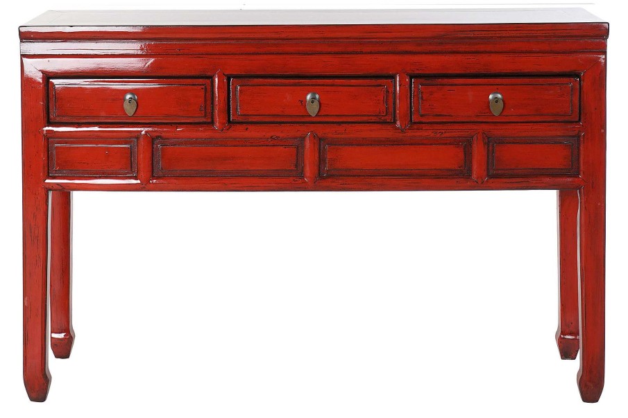 Detall ITEM Consola Olmo Metal 128X30X88 Rojo Online