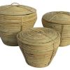 Detall ITEM Cesta Set 3 Ratan 35X35X34 Con Tapa Natural Hot