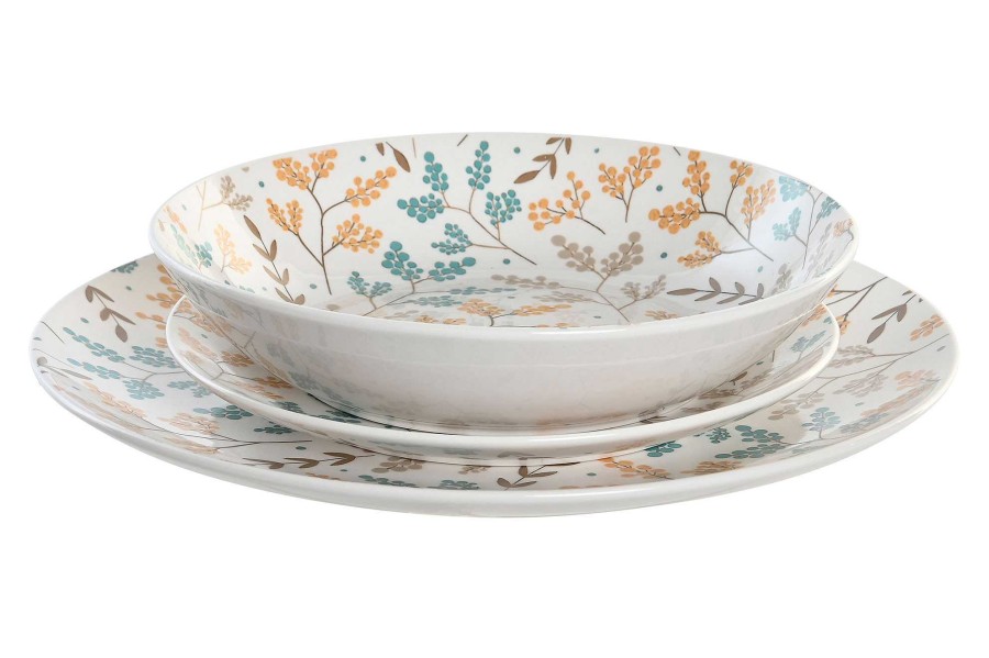 ITEM Vajilla Set 18 Porcelana 26,5X26,5X2,6 Floral Online